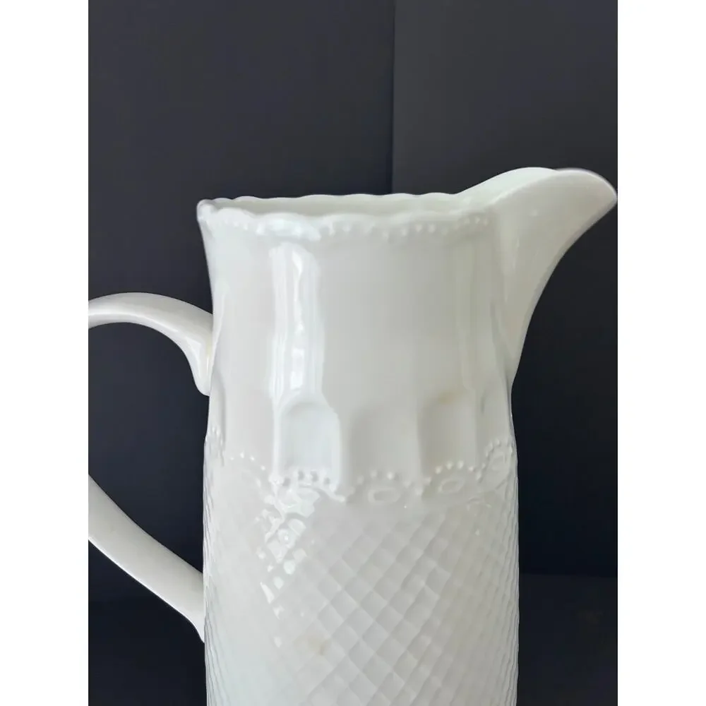 Lauren, Ralph Lauren, Spring Lace, White Porcelain Pitcher 9 3/4